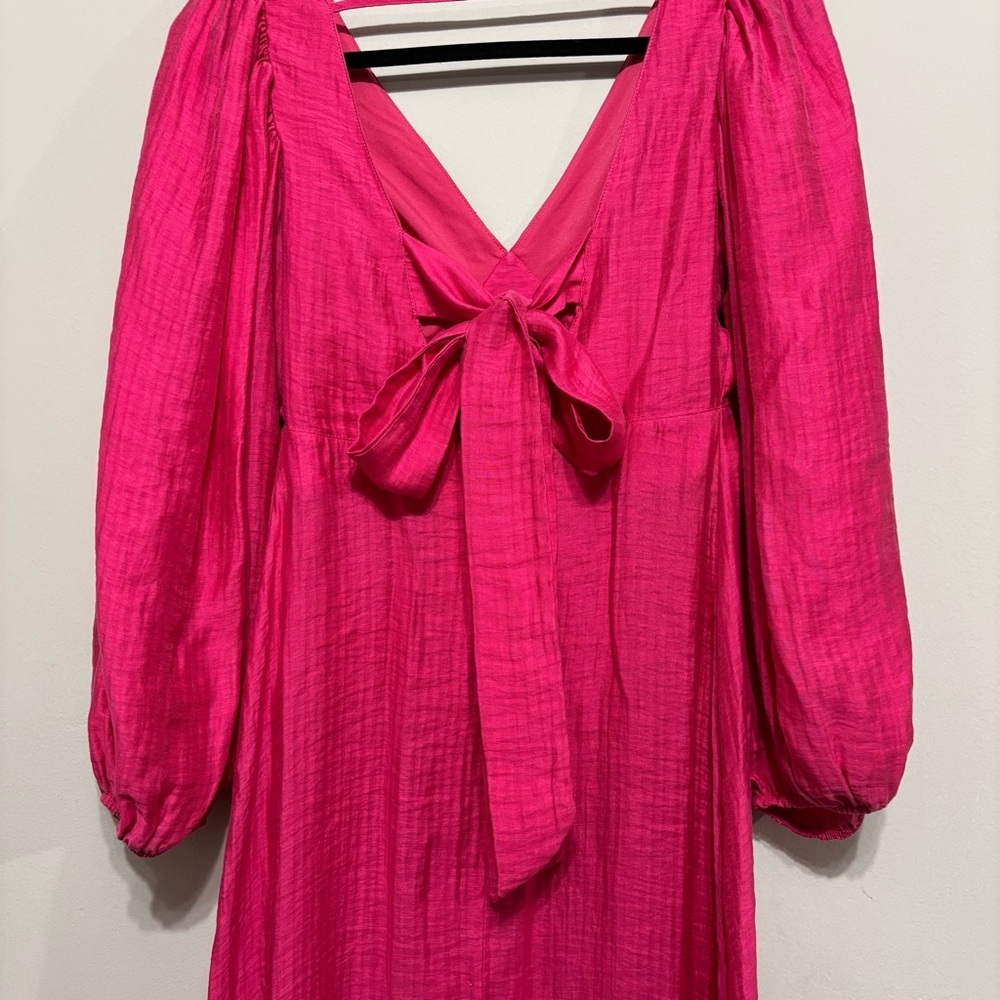 Women's Pink Zendaya Balloon
Sleeve Midaxi Dress - Picture 7 of 9